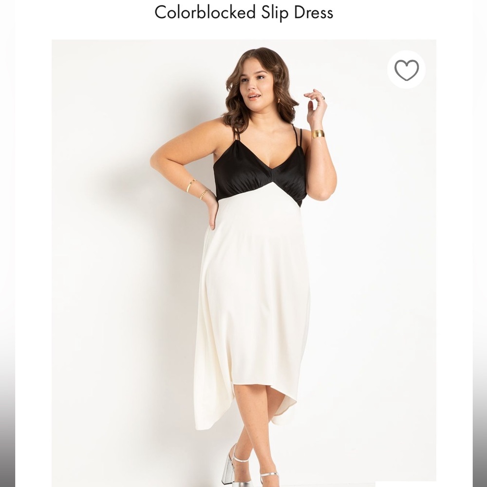 Eloquii colorblock satin slip dress size 20. NWT